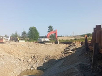 Inside look of Felts Brook Cofferdam Area